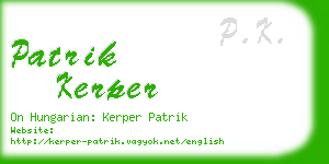 patrik kerper business card